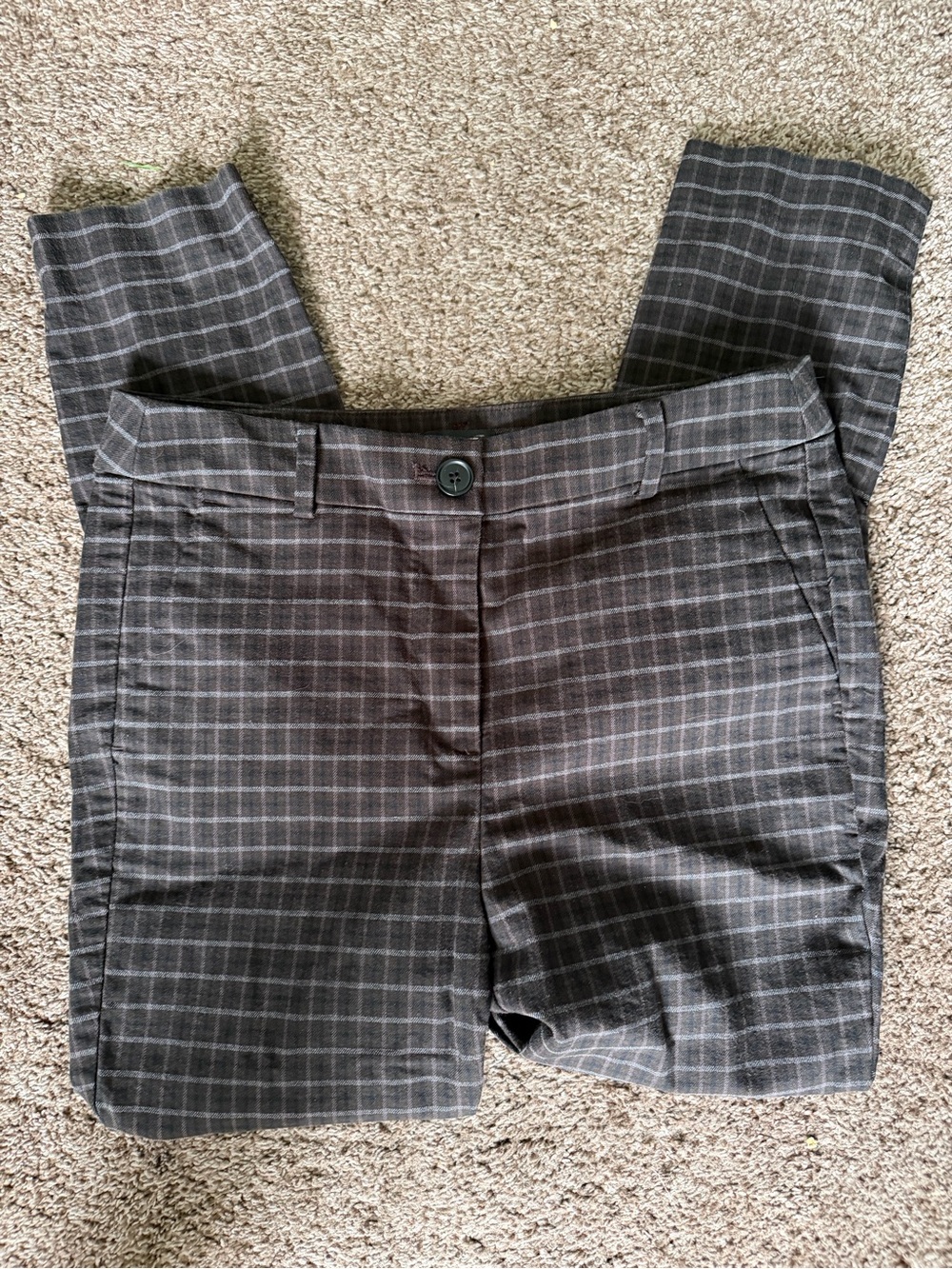 Loft high waist skinny Gray Plaid Women’s  Dress Pants